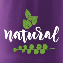 Natural - nápis v listoch