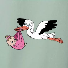 Bocian a bábätko - dievča (Hana-creative)