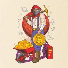 Baník ťaží Bitcoiny