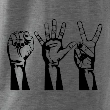 Kameň nožnice papier čierne