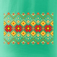 Ukrajinský vzor - Červené kvety