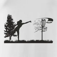 Disc golf - žena čierny obrázok Disc golf - žena čierny obrázok