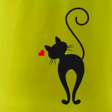 Zamilovaná mačka zozadu