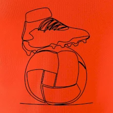 Futbalová lopta kopačka jedným ťahom Futbalová lopta kopačka jedným ťahom