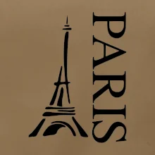 Paris nápis Eiffelovka na výšku