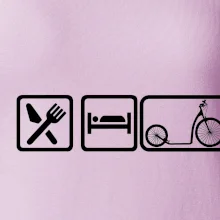 Eat sleep kolobežka veľké a malé koleso