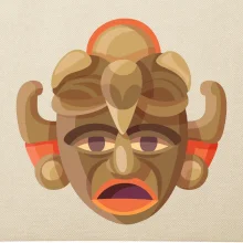 Mayové maska černoch