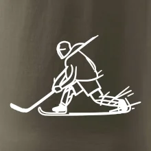 Kreslený hokejista tučnou fixkou