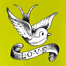 Love holubica - kreslená