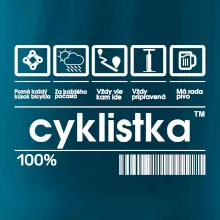 Čiarový kód - cyklistka Čiarový kód - cyklistka