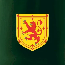 Škótsky lev na hrudi