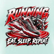 Bežecká topánka so stopkami eat sleep repeat