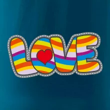 Love nápis dúhový