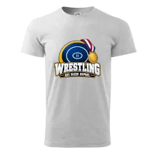 Zápasnická žíněnka se zlatou medailí eat sleep wrestling  repeat