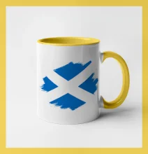 Škótska vlajka kreslená štetcom