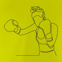 Žena boxerka jedným ťahom