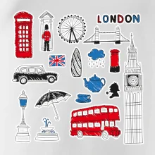 Velká Británie - kreslené ikonky Velká Británie - kreslené ikonky