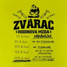 Hodinová mzda zvárač