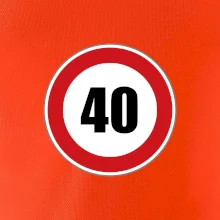 Dopravná značka - obmedzenie rýchlosti 40