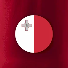 Vlajka Malta okrúhla veľká