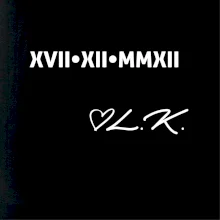 Dátum výročia a iniciály