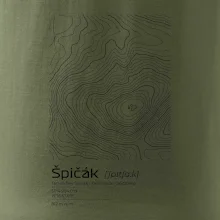 Špičák - vrstevnice v obdĺžniku