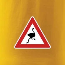 Dopravná značka - Pozor pštros