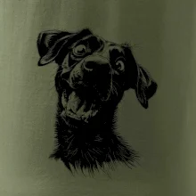 Čiernobiela karikatúra Labrador tmavý Čiernobiela karikatúra Labrador tmavý