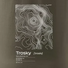 Trosky - vrstevnice v obdĺžniku