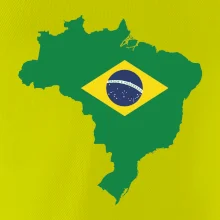Brazília vlajka v mape