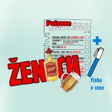 Tričko na rozlúčku s úlohami na chrbte + nápis ženích