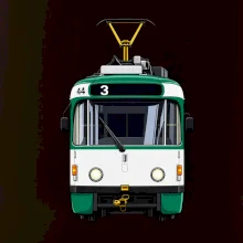T3R SLF čelo tramvaje linka 3