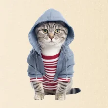 Mačka v pruhovanom triku