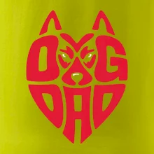 Dog dad nápis v hlavě