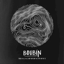 Boubín - vrstevnice v kruhu