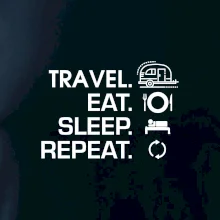 Eat sleep travel - Malý príves Eat sleep travel - Malý príves