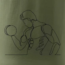 Fitness muž jedným ťahom