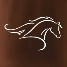 Kôň - bežiaci silueta hlavy