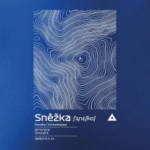 Snežka - vrstevnice v obdĺžniku