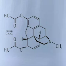 Molekulárna štruktúra Heroín Molekulárna štruktúra Heroín
