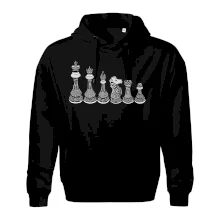 Šachové figúrky v rade - kreslené