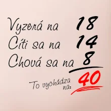 Vyzerá, cíti sa, chová sa - 40 rokov Vyzerá, cíti sa, chová sa - 40 rokov