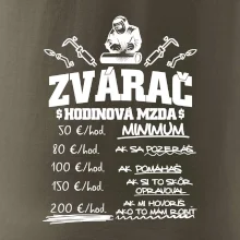 Hodinová mzda zvárač