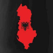 Albánsko mapa a znak Albánsko mapa a znak