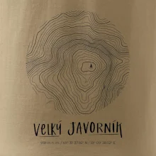 Velký Javorník (Beskydy) - vrstevnice v kruhu