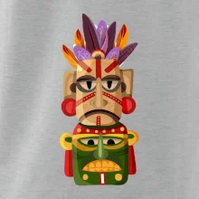 Mayová maska s perím