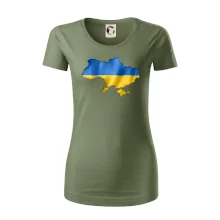 Ukrajina vlajka mapa