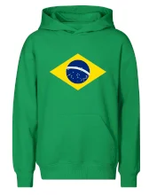 Brazília vlajka na zelenom