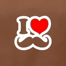 i love mustache - obrys