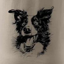 Čiernobiela karikatúra Border kólia